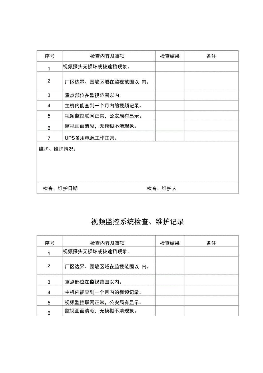 视频监控系统检查、维护记录文本_第3页