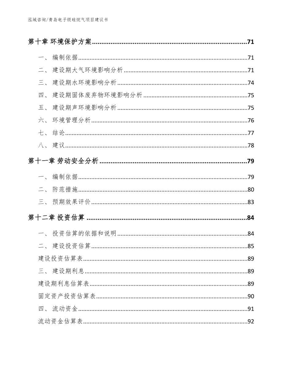 青岛电子级硅烷气项目建议书（模板）_第5页