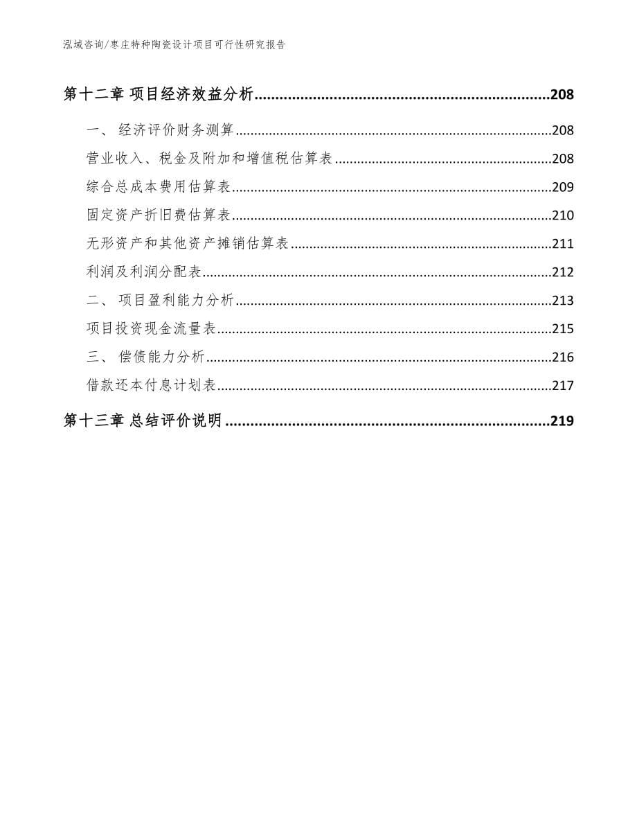 枣庄特种陶瓷设计项目可行性研究报告范文模板_第5页