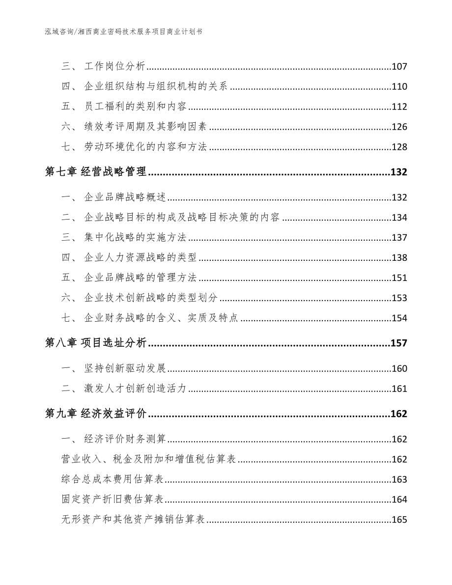 湘西商业密码技术服务项目商业计划书_范文模板_第5页