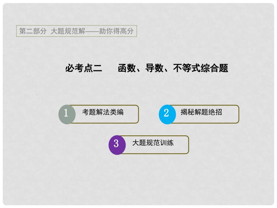 高考数学二轮复习 考点二函数、导数、不等式综合题课件 理_第1页