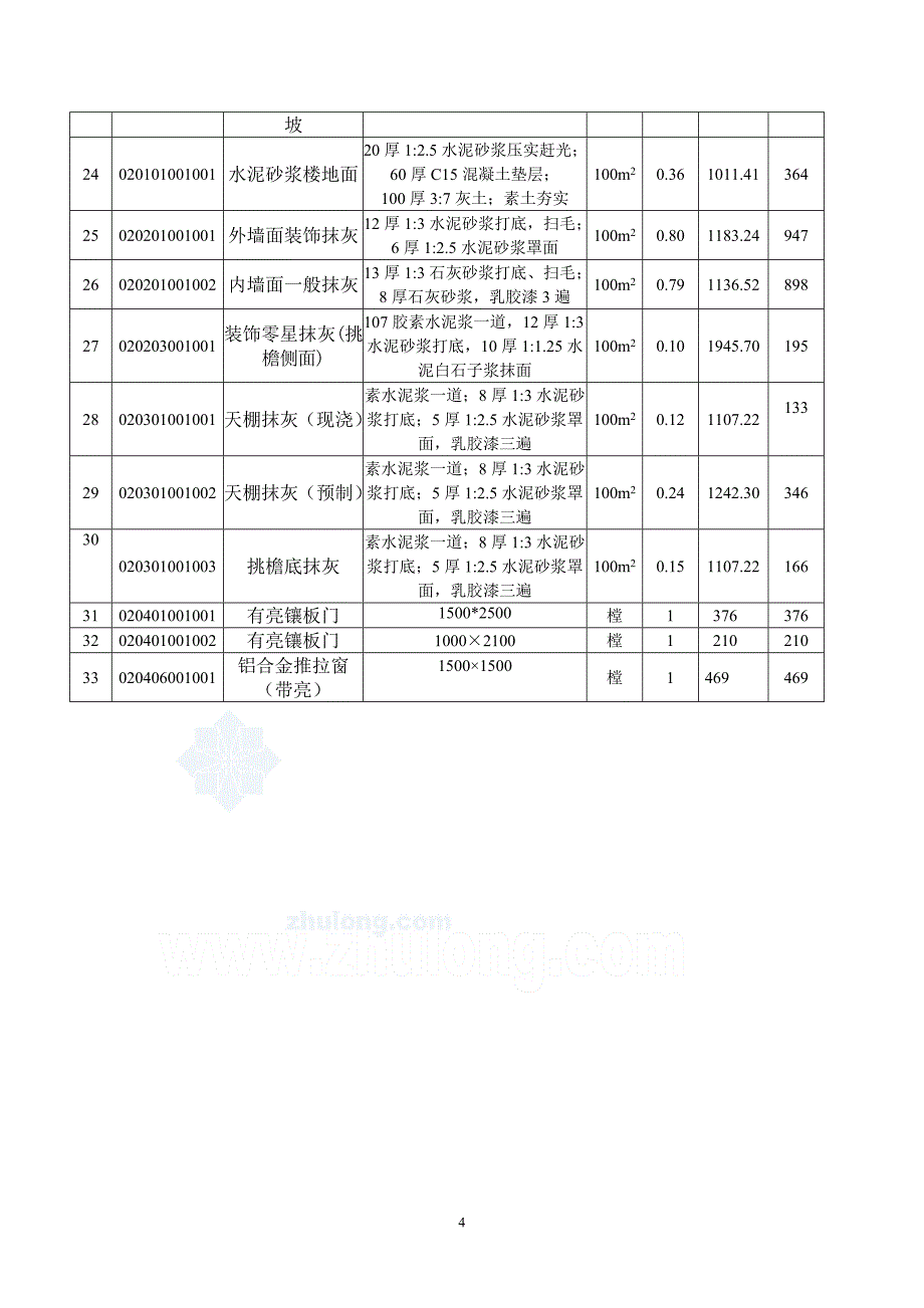 办公楼土建工程量清单计价实例(含钢筋工程量计算).doc_第4页