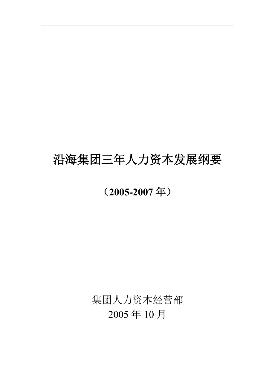 某某集团三年人力资本发展纲要_第1页