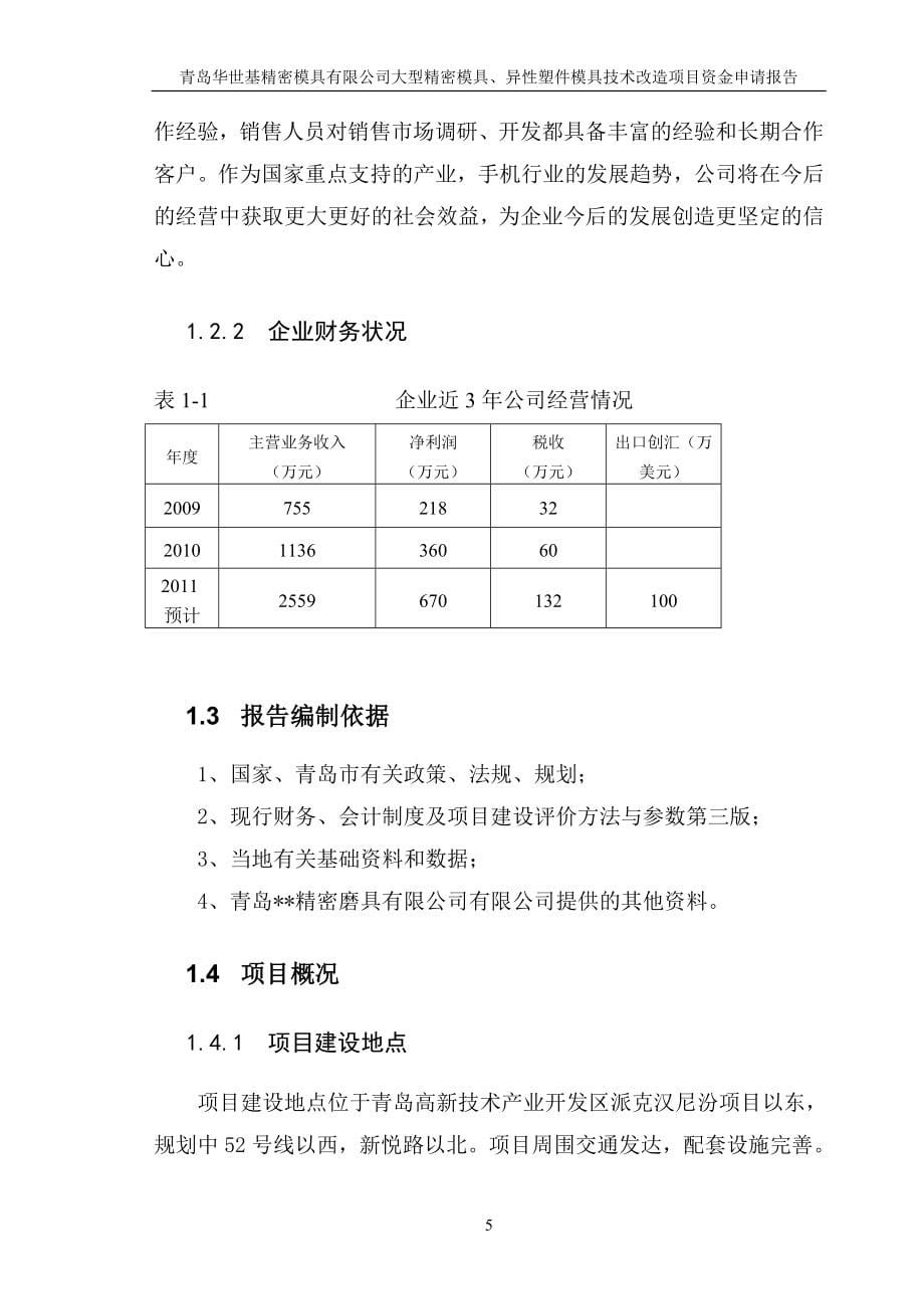 大型精密模具、异性塑件模具技术改造项目建设可行性研究报告_第5页