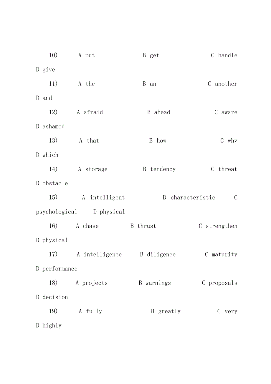 2022年公共英语PETS四级完型填空模拟试题八.docx_第4页