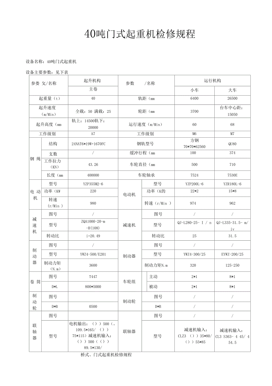 40吨门式起重机_第1页