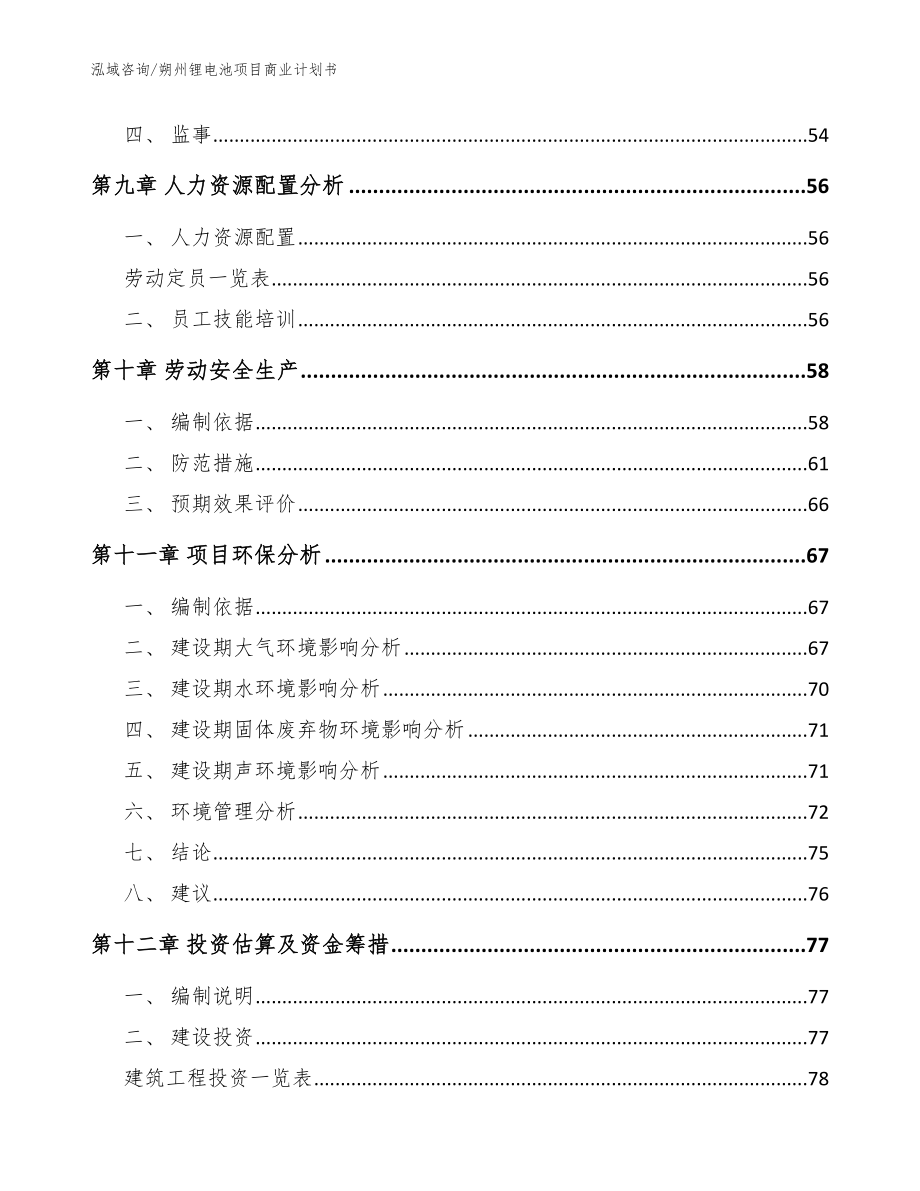 朔州锂电池项目商业计划书（参考模板）_第4页