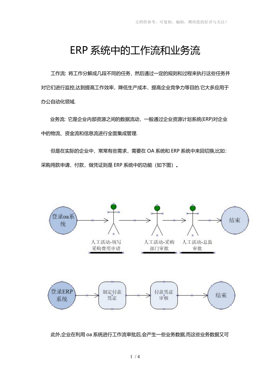 ERP系统中的工作流和业务流_第1页