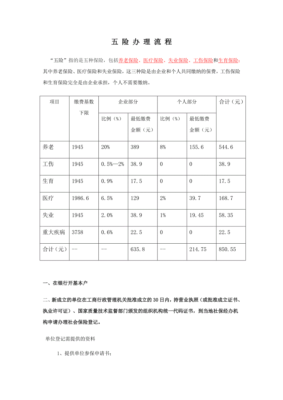 公司五险开户流程_第1页
