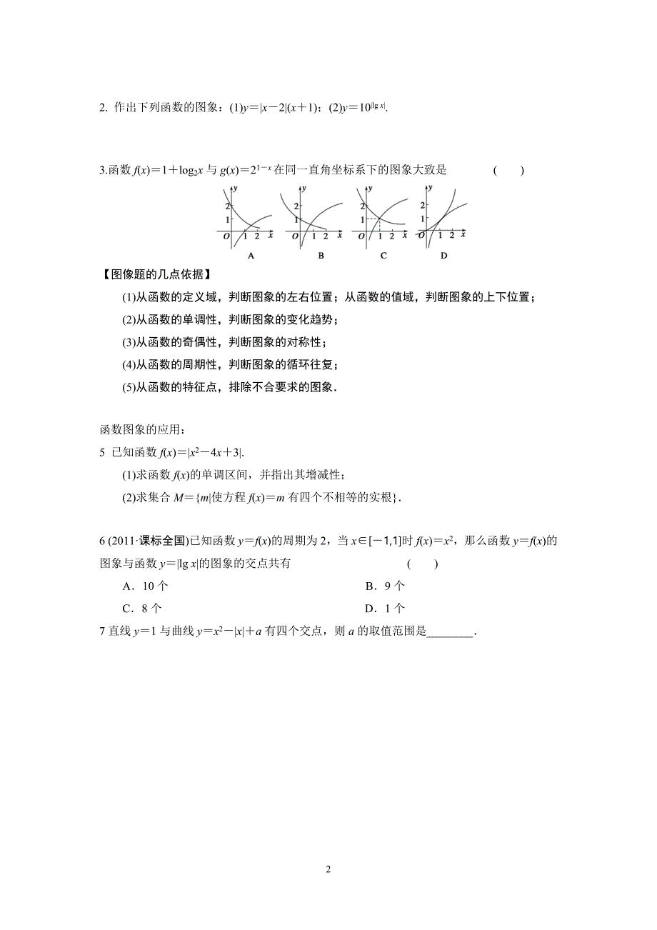 高考函数专题：函数图像_第2页