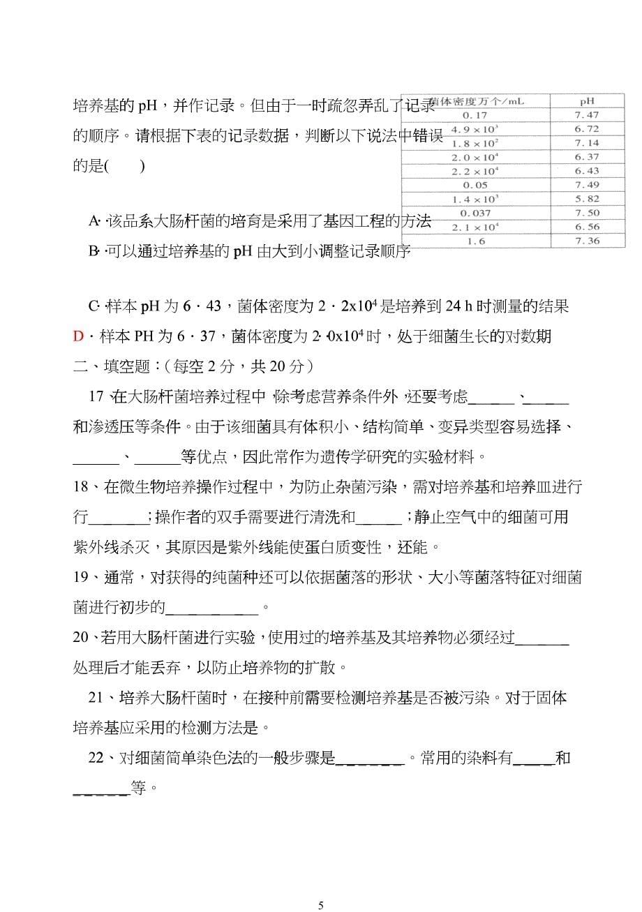 发酵工艺原理试题和答案_第5页