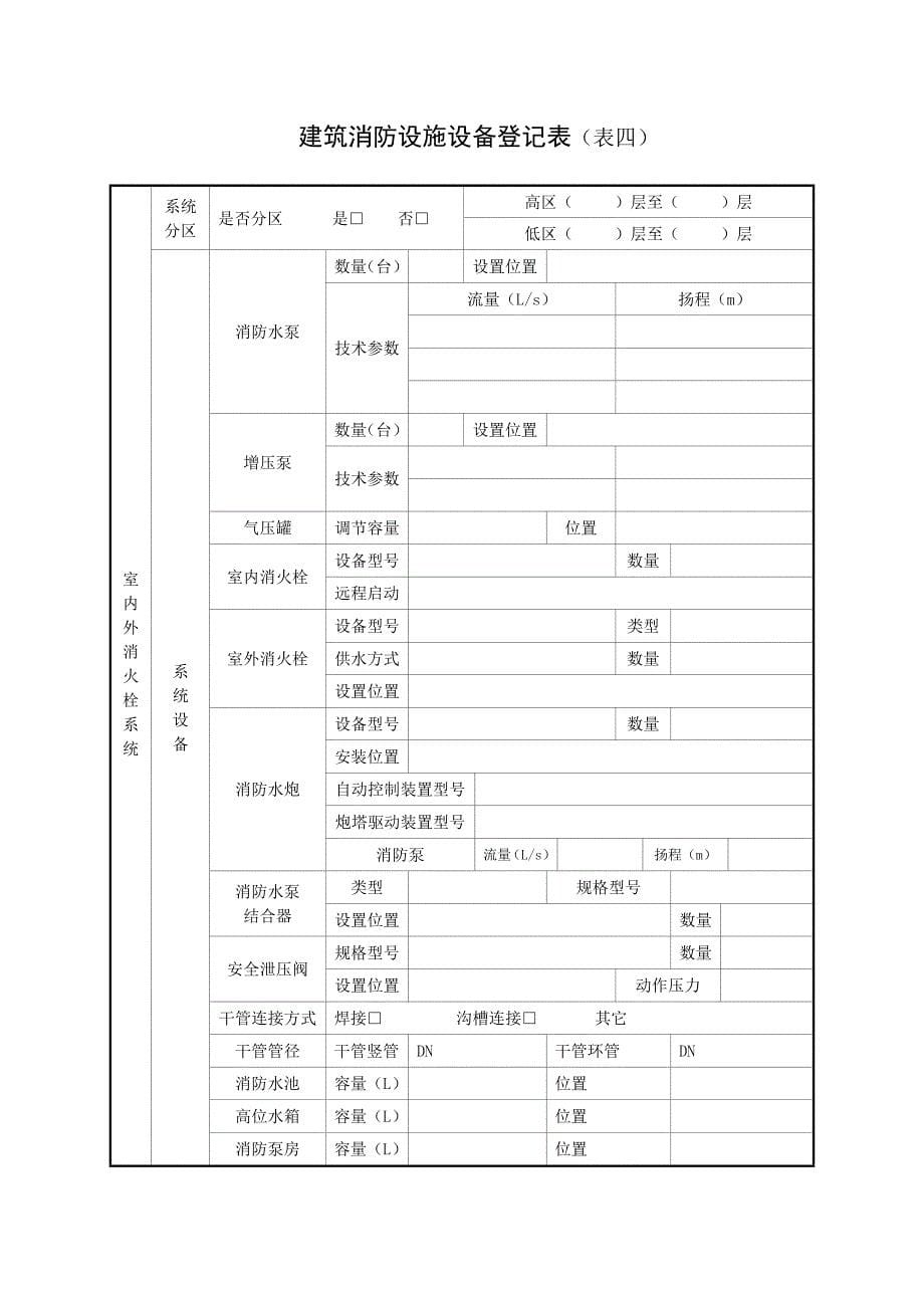 建筑消防设施设备登记表_第5页