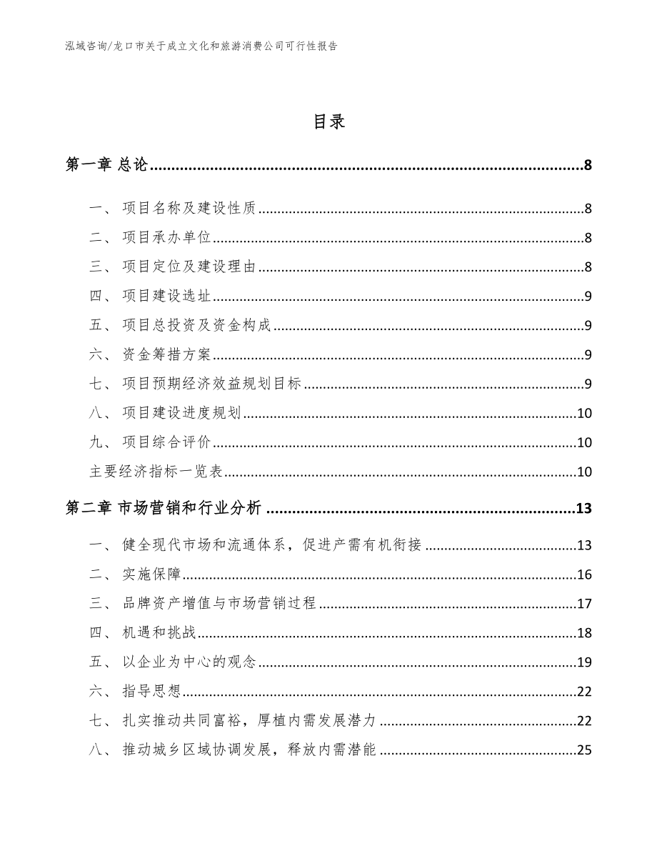 龙口市关于成立文化和旅游消费公司可行性报告（模板参考）_第3页