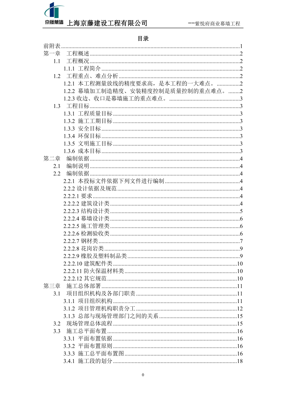 紫悦府商业幕墙工程施工组织设计_第1页