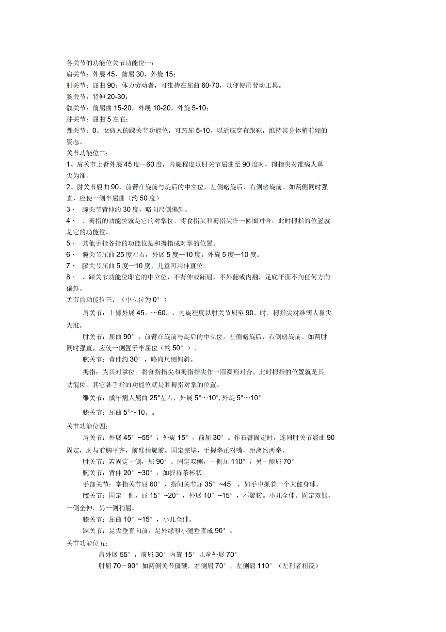 各关节的功能位_第1页