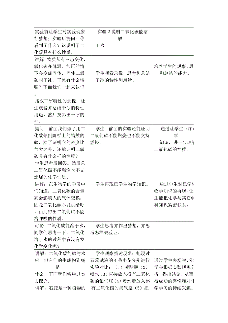 二氧化碳的性质教学设计_第3页