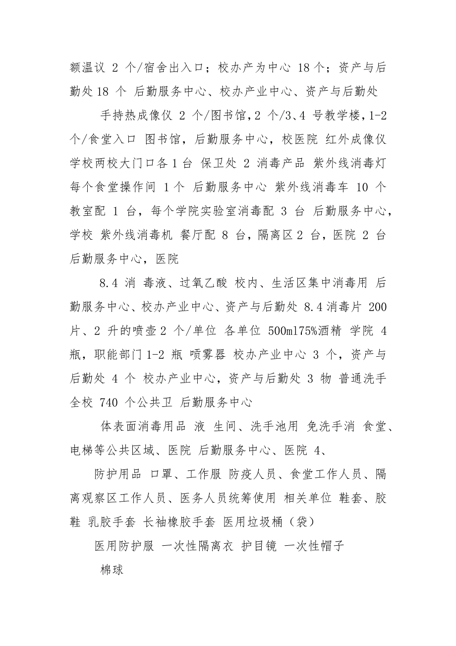 学校疫情防控物资管理使用办法制度（附：发放申请表、清单及须知）.docx_第4页