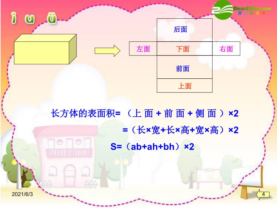 六年级数学下册立体图形的特征表面积和体积的计算总复习人教版PPT优秀课件_第4页