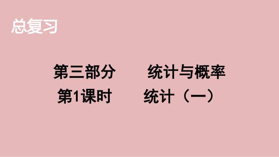 小学数学北师大版六年级下7.总复习第三部分统计与概率——统计（一）课件(共15张PPT)_第1页