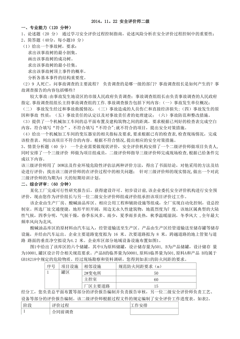 安全评价师历年真题_第1页