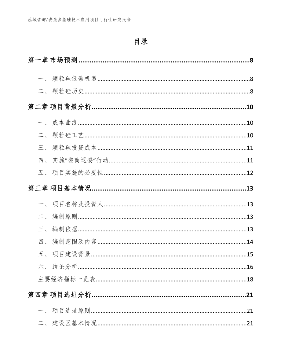 娄底多晶硅技术应用项目可行性研究报告_第1页