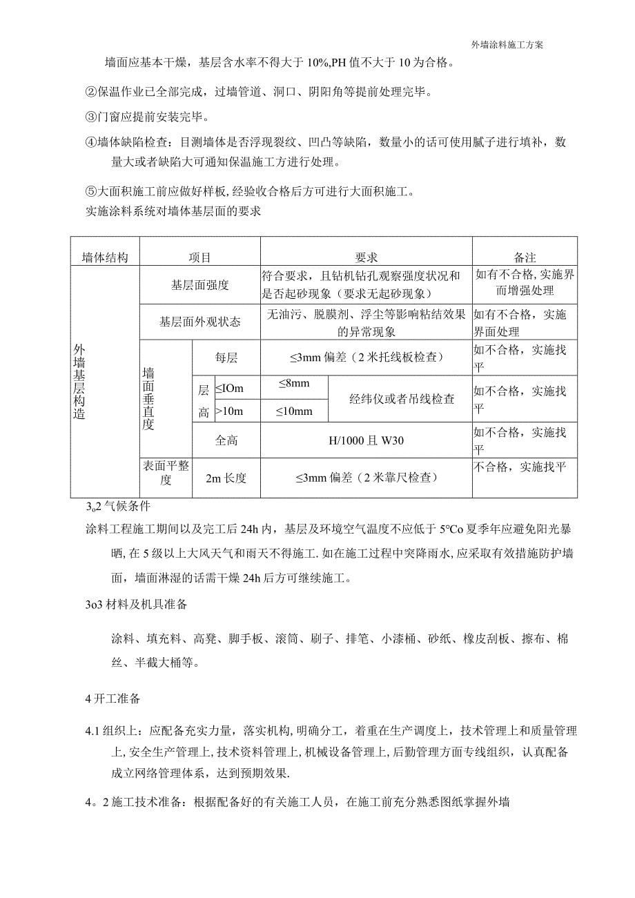 外墙涂料施工组织设计方案试卷教案_第5页