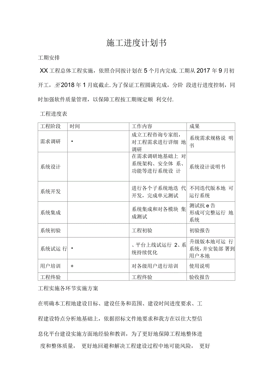 软件项目进度计划(整理)_第1页