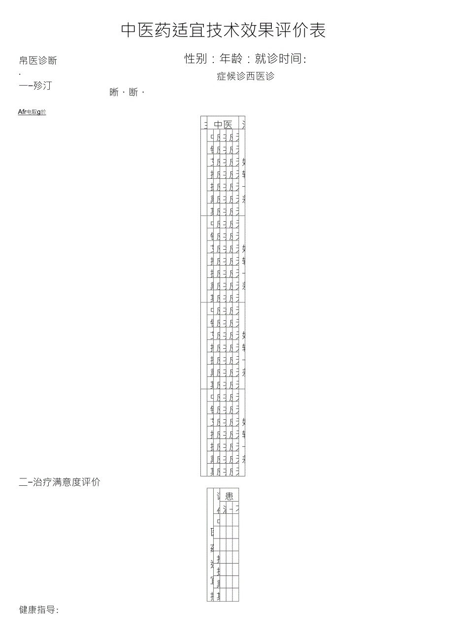 中医药适宜技术评价表xls_第1页