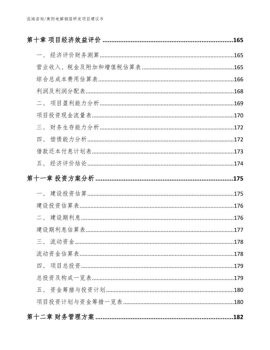 衡阳电解铜箔研发项目建议书模板参考_第5页