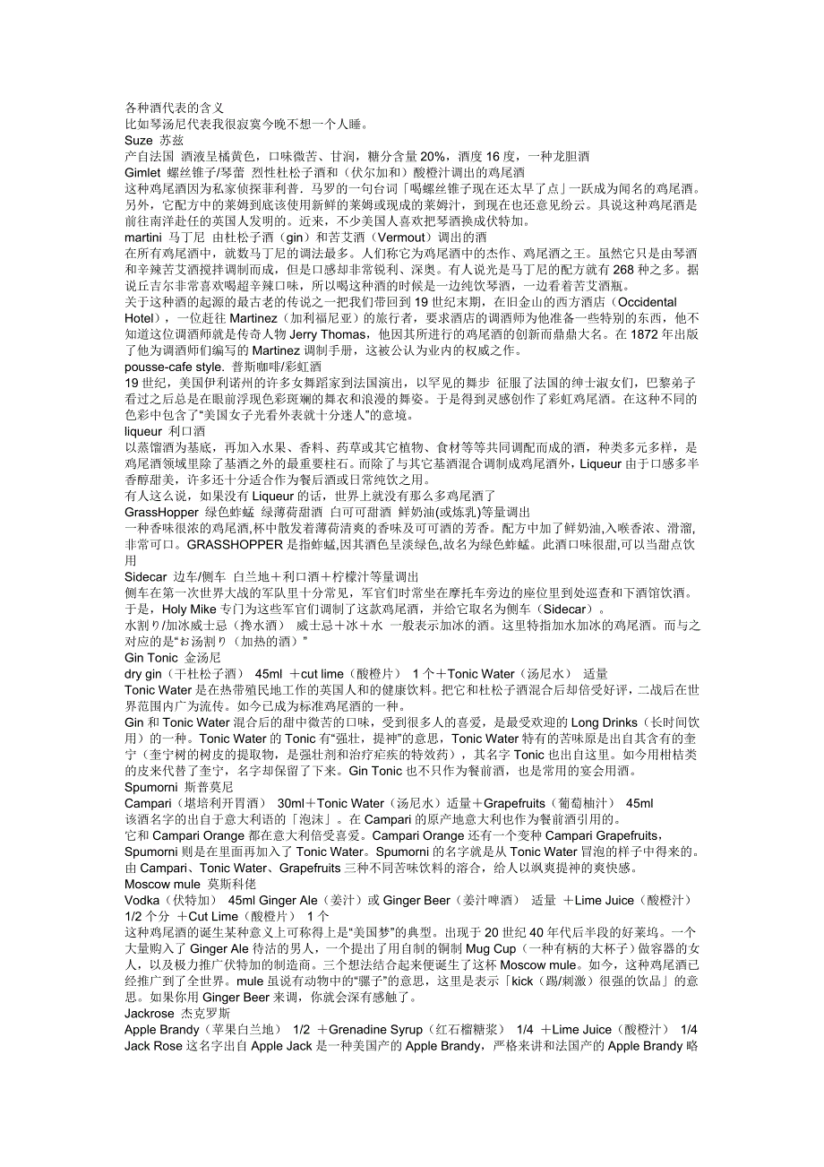 各种酒代表的含义.doc_第1页