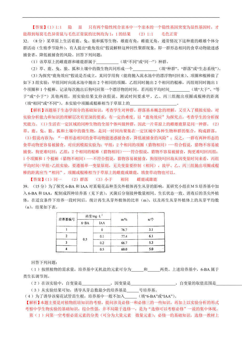 2012高考全国新课标理综试题及详细解析_第4页