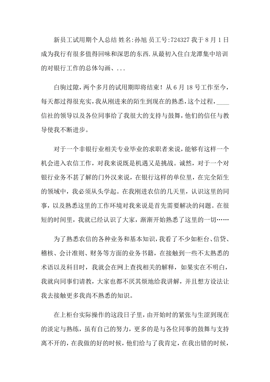 2023年关于试用期工作总结汇总八篇_第4页