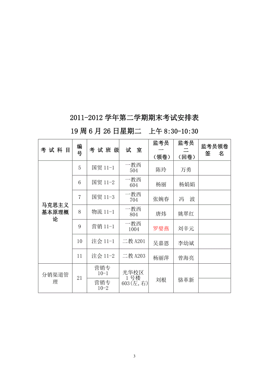 2011-2012学年第二学期期末考试安排表(1)_第3页