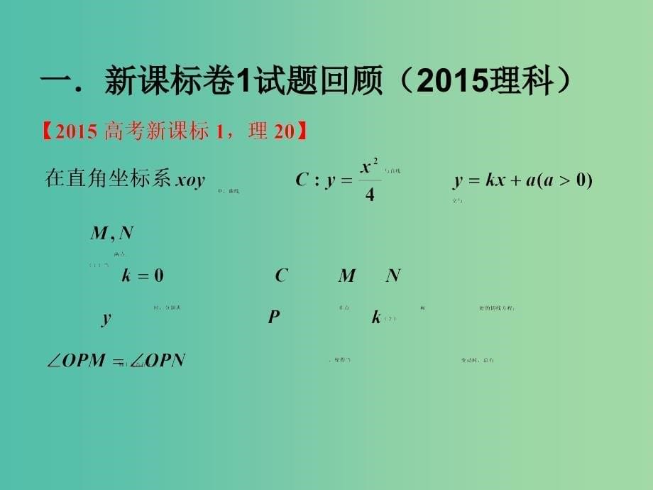 高考数学研讨会 坐标法与解析几何的命题立意和解决方案课件.ppt_第5页