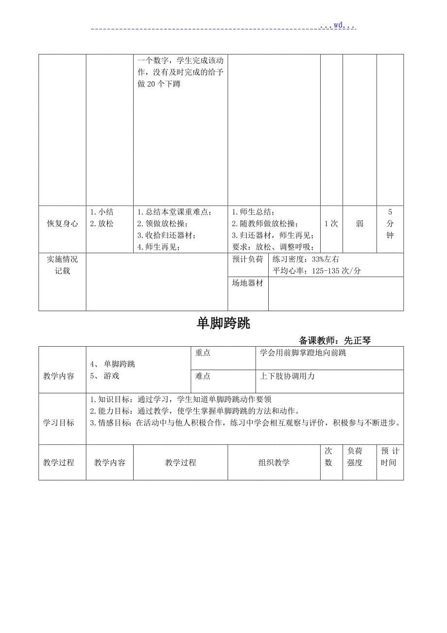 体育教学设计_第5页