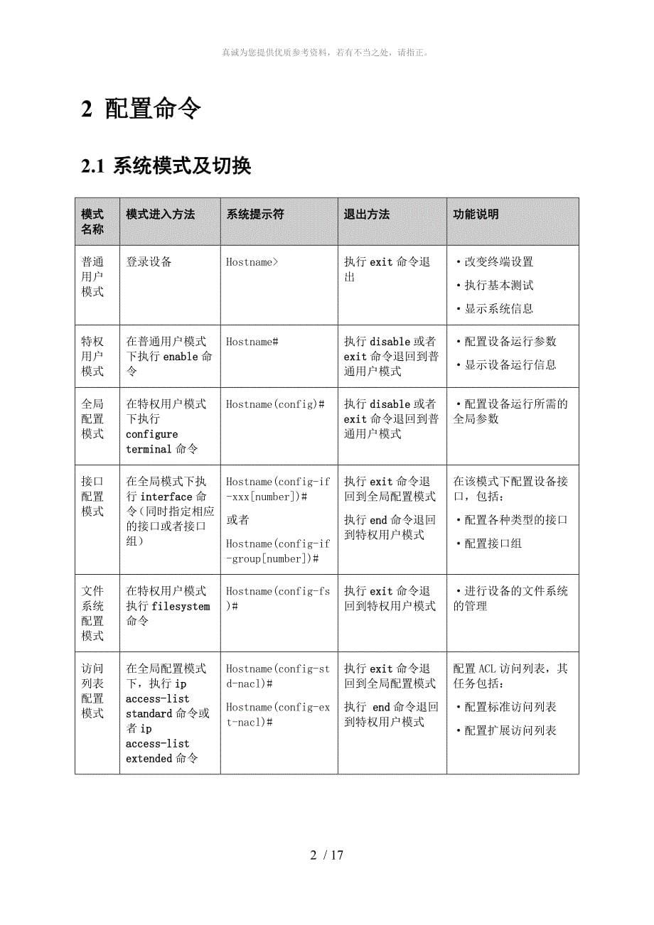 迈普MP2900交换机常用命令手册1.3_第5页