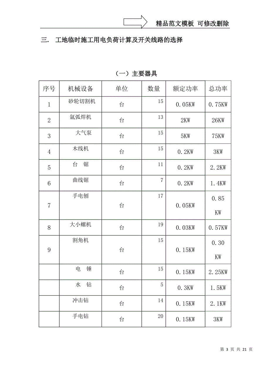 公寓楼临时用电施工方案(DOC)_第3页