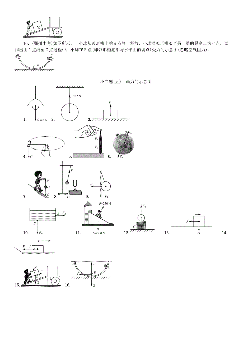 [最新]沪科版物理八年级画力的示意图专题训练含答案_第3页