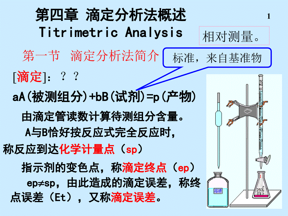 滴定分析法概述TitrimetricAnaly_第1页