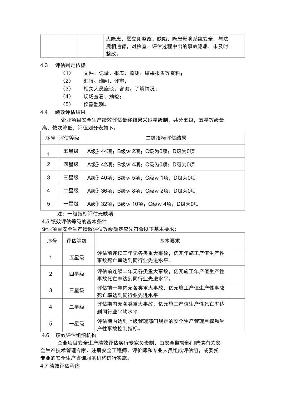 水电施工企业项目安全生产绩效评估手册_第5页