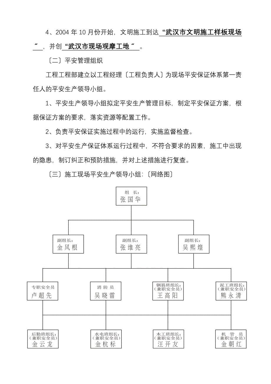 新华豪庭商住楼工程安全创杯保证计划_第5页