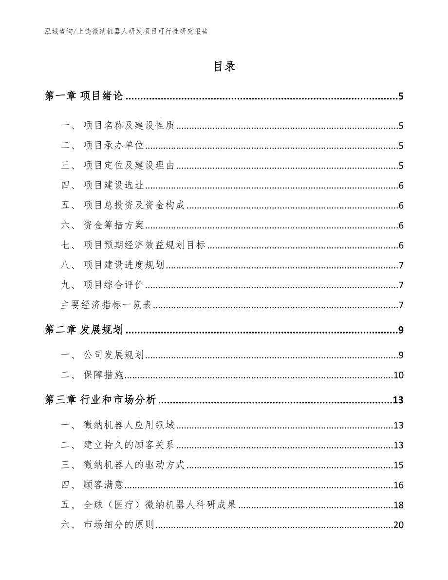 上饶微纳机器人研发项目可行性研究报告_第1页