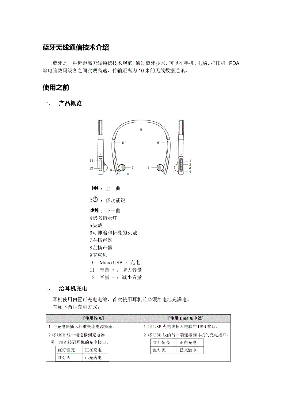 吾爱woowi 蓝牙耳机 BTHC010说明书.doc_第1页