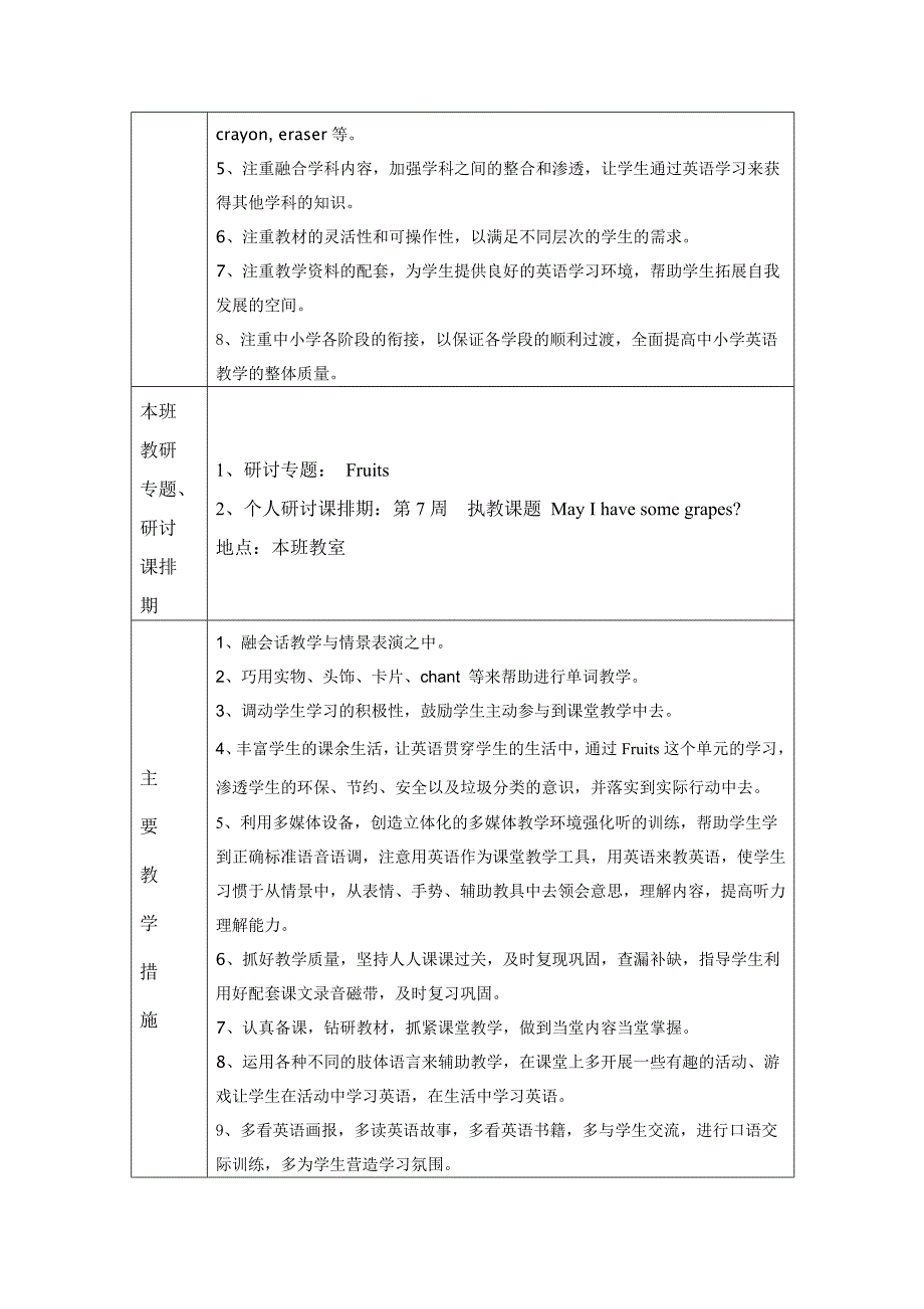 三年级下册英语教学计划_第2页