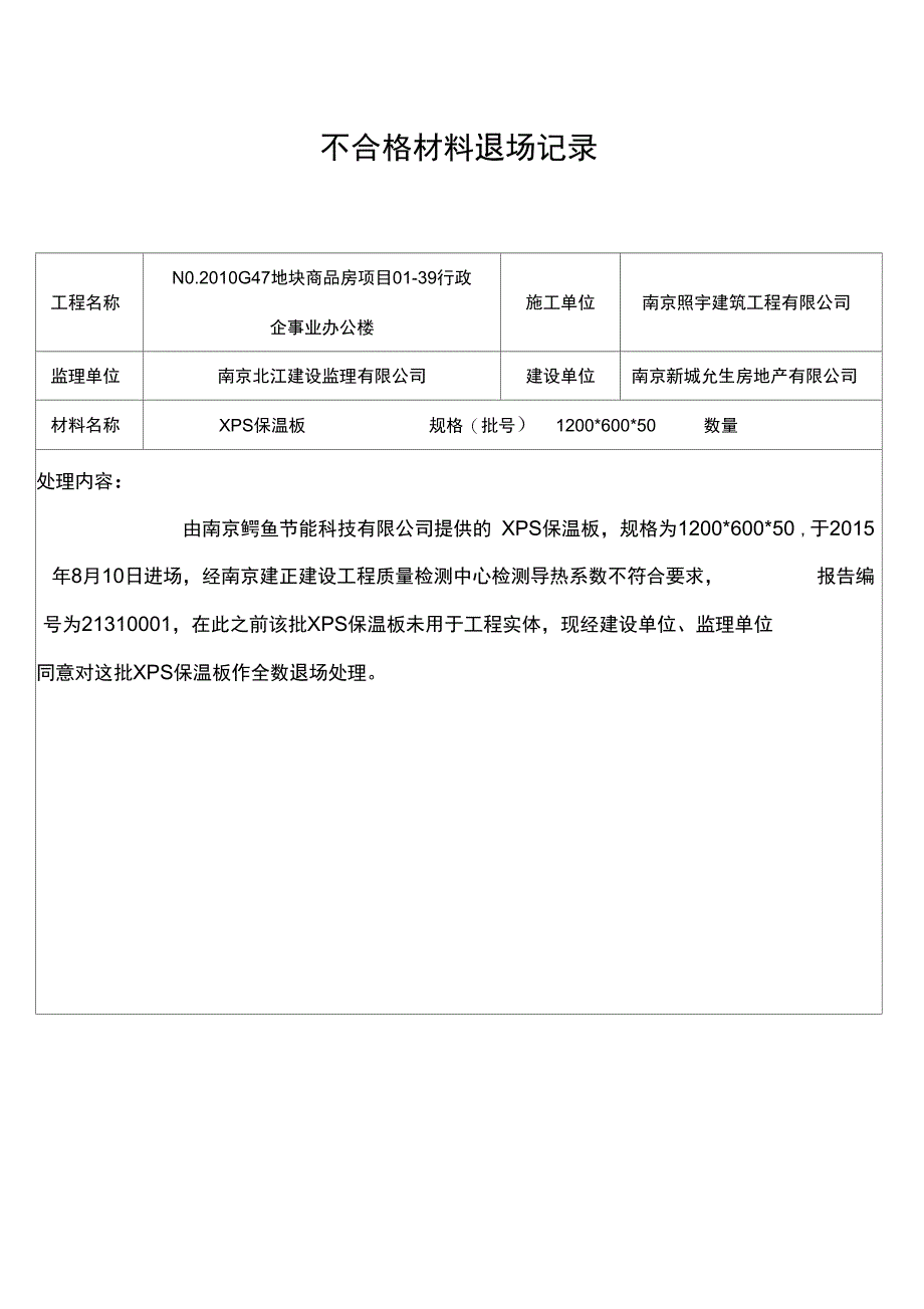 不合格材料退场记录_第1页