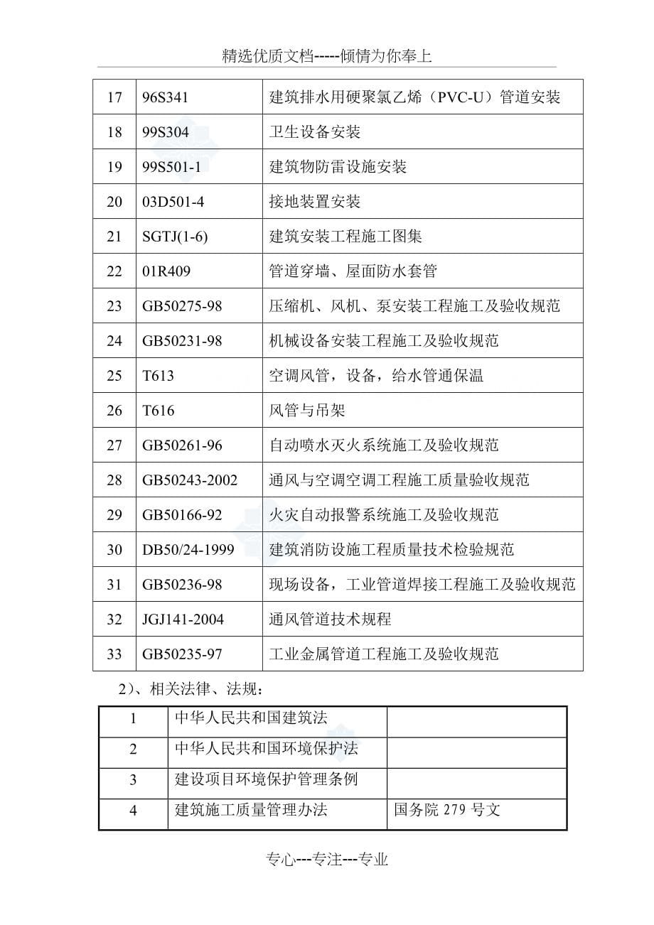 某工程给排水通风电气弱电和消防施工方案(共68页)_第5页