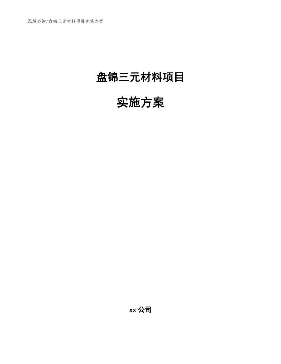 盘锦三元材料项目实施方案【模板参考】_第1页