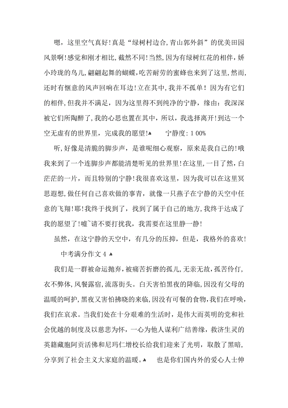 中考满分作文集锦15篇2_第4页