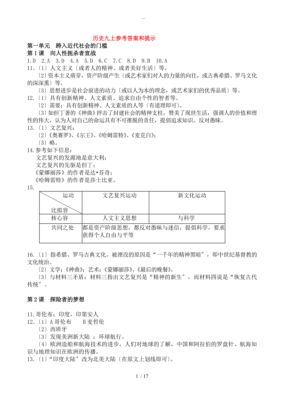 资源与评价与衡量问题详解历史九年级上_第1页