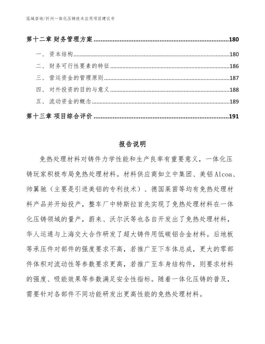 忻州一体化压铸技术应用项目建议书（参考模板）_第5页
